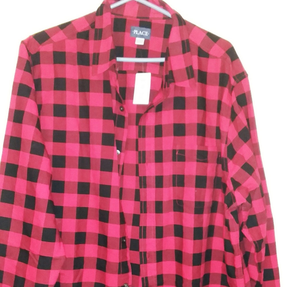 The Children Place Red n Black Shirt